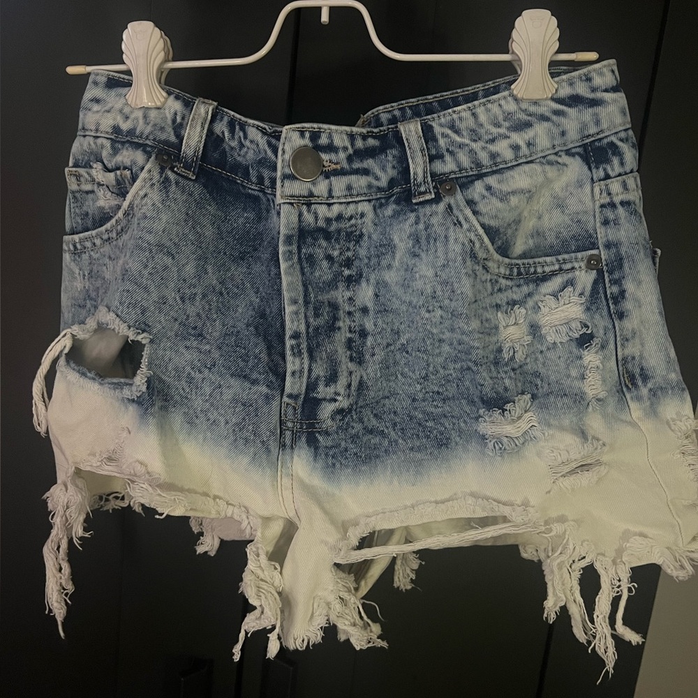 Fashion Nova washed denim shorts